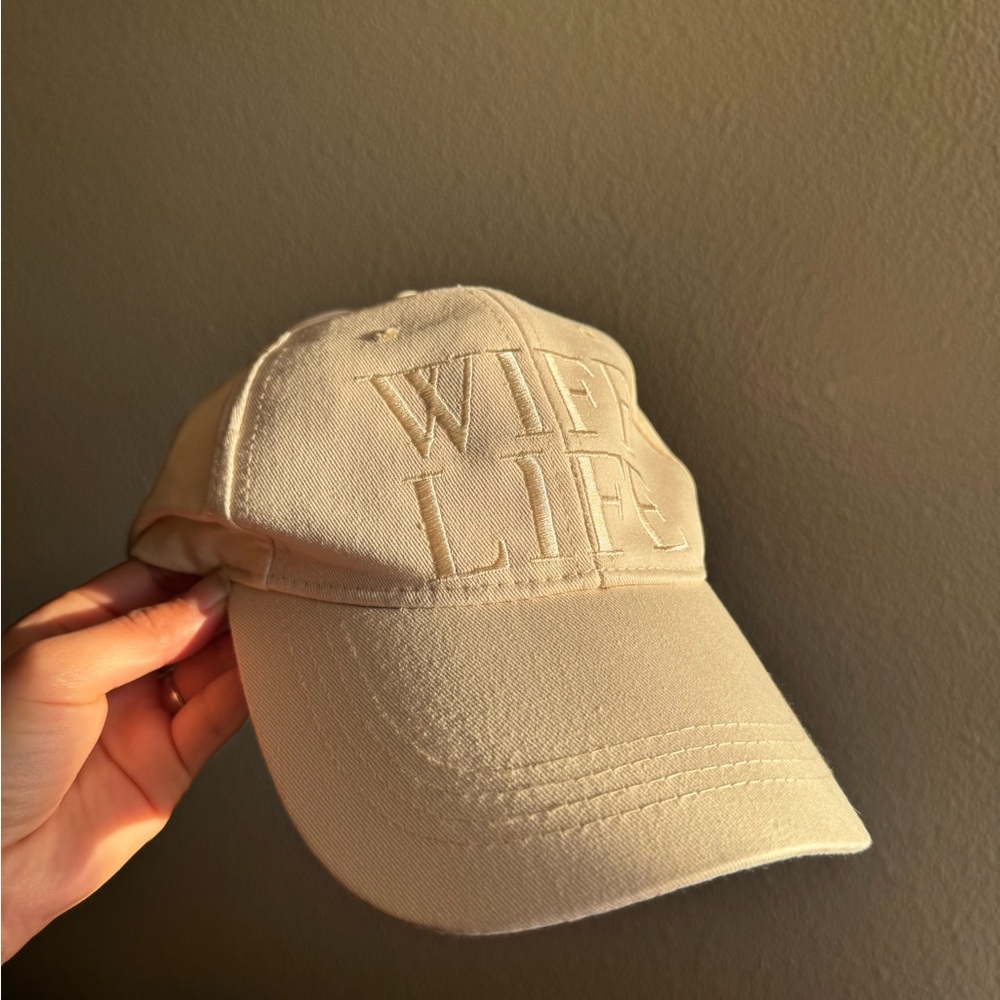 Beige 'Wife Life' Cap bridal